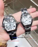 Perfect Replica Cartier Roadster Watches Stainless Steel Silver Face